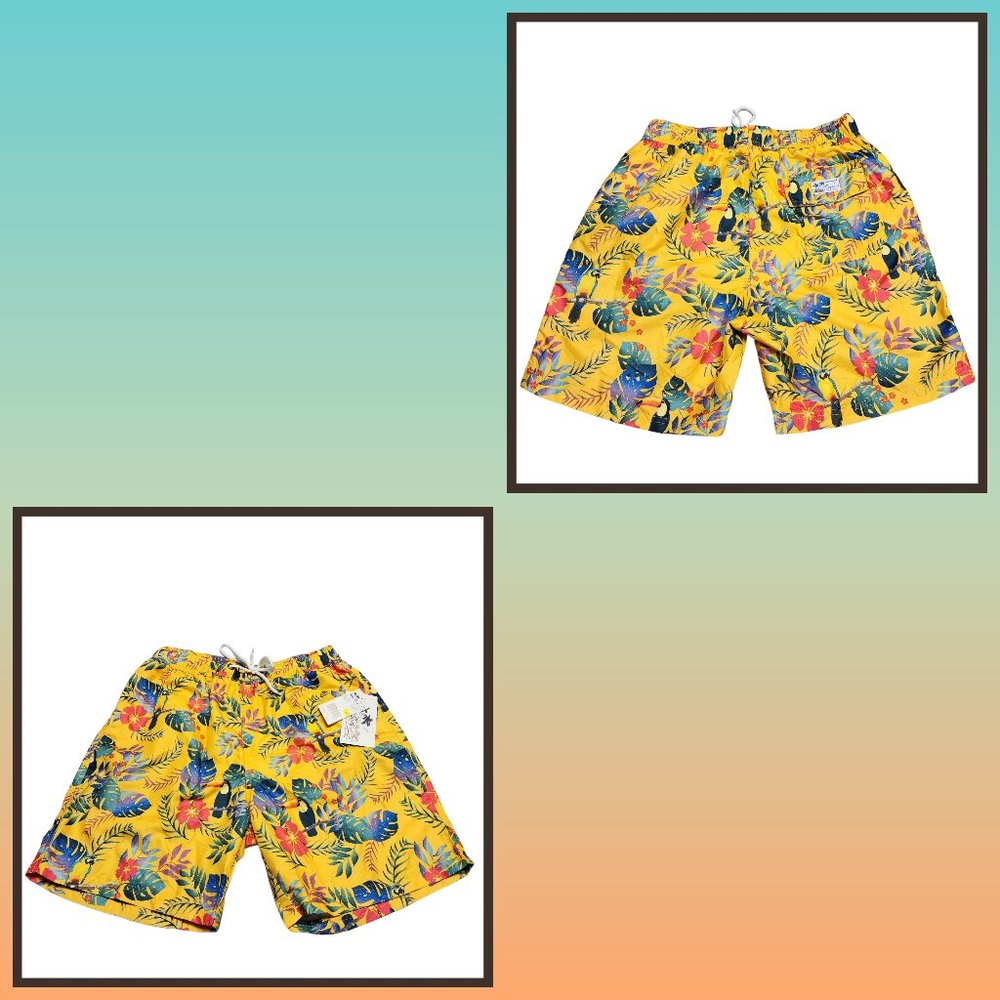 US Surf Club Parrot‎ Tropical Swim Trunks - Men - Size Medium - NWT